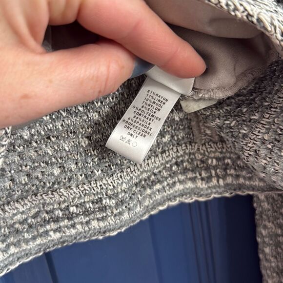 ST. JOHN Knit Sweater Blazer in Platinum Multi Size 8 - Picture 3 of 6